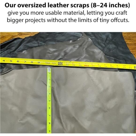 Leather Scraps - Soft and Flexible. New Larger Sizes. Mixed Colors. 2-7 Pieces - Picture 3 of 7